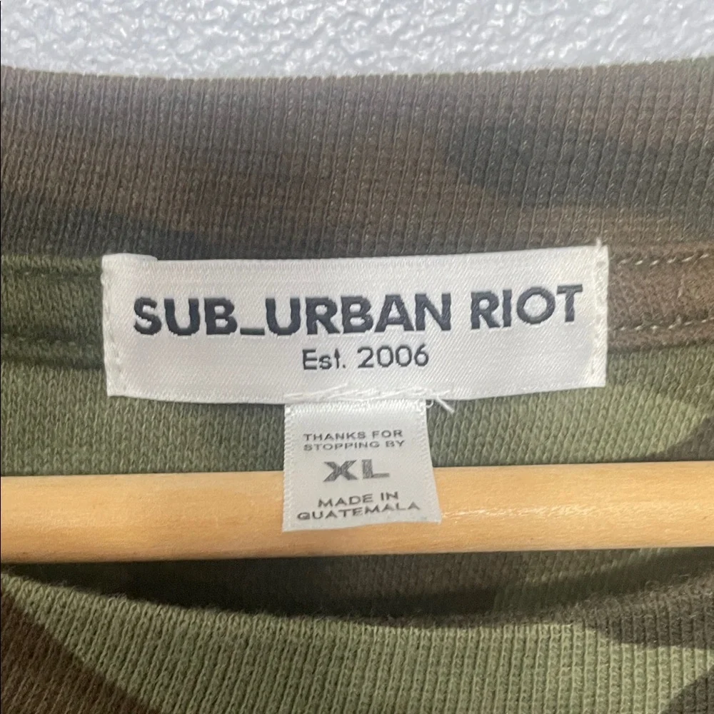 Sub_Urban Riot Camouflage Green Women’s Sweatshirt XL - Picture 2 of 9